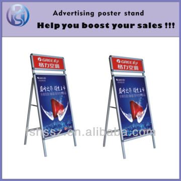floor display aluminum advertising board poster display stand