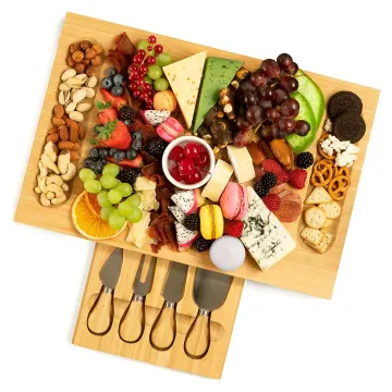 Personalized Square Bamboo Cheese Cutting Board Charcuterie Board Rectangle Cheese Board
