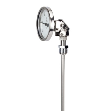 Adjustable Angle Industrial Bimetal Thermometer - Tamperproof Temperature Instrument