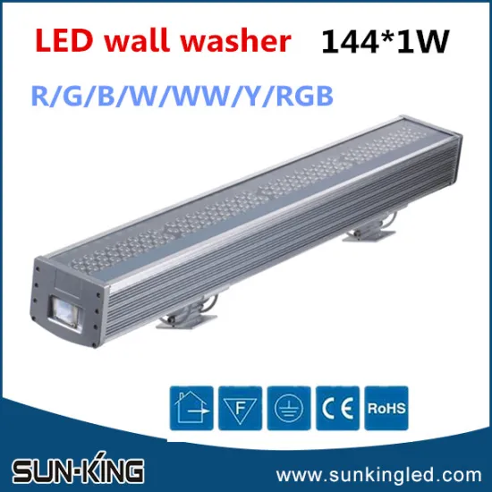 Colorful RGB change color 144 watts led 1.2m wall wash light, 144W led linear wallwasher