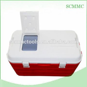 40L Plastic Foam Storage Cooler Box Fresh Camping Lunch Box with Cover Window