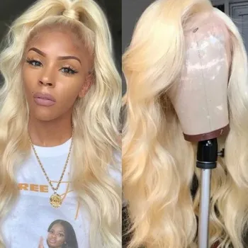 VIYA Pre Plucked 613 wig Blonde Human Hair Body Wave 13x4 Lace Front Wigs With Baby Hair 150% Density
