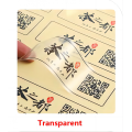 Pegatinas redondas transparentes personalizadas