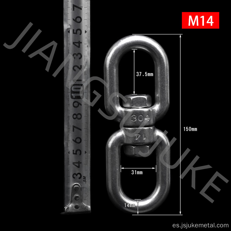 Acero inoxidable ocular y ojo giratorio M14-M28