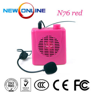 waistband amplifier speaker, microphone,audio amplifier, megaphone N76 Red