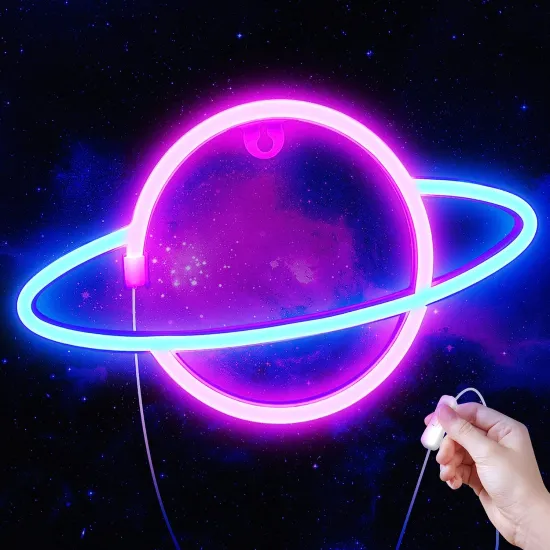 USB Powered SHENPU Planet LED Sign for Wall Decor