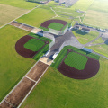 Campo de béisbol con hierba artificial de longitud personalizada