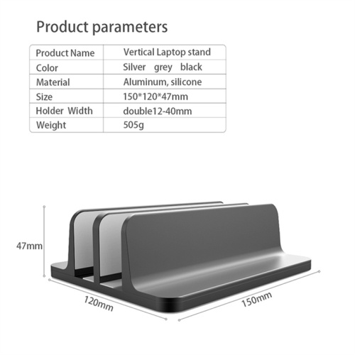 Soporte vertical para computadora portátil, soporte doble para soporte de escritorio