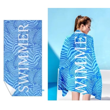 Serviette de plage à imprimerie en microfibre personnalisée