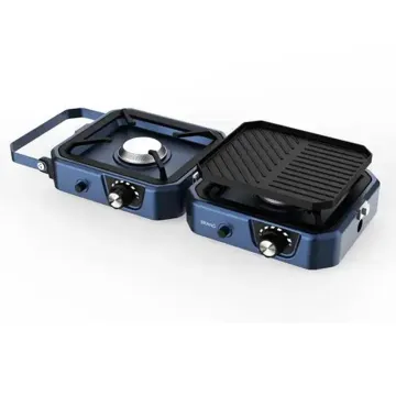 Wholesale Portable Folding Double Burner Camping Stove Outdoor Picnic Camping Cookware Hiking Gas Cooker