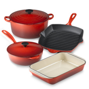 Cast Iron Enamel Round Pan Cookware (XY-03W)