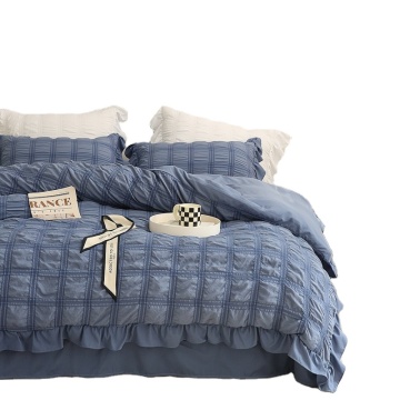 Wholesale Stripe Seersucker Duvet Cover Set