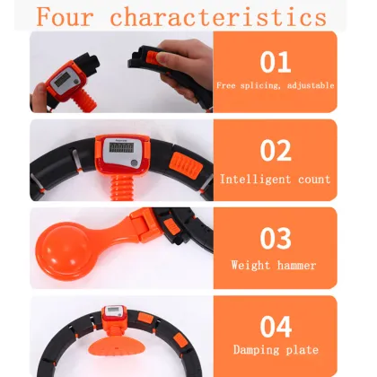 Thin Waist Ring Auto-spinning Hoop Weighted Smart Hula Ring Hoops