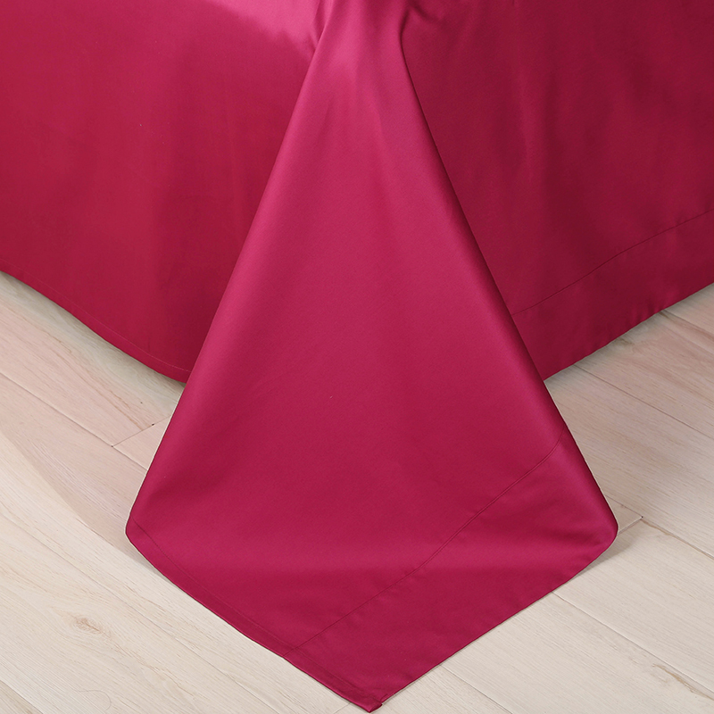 Cherry Red 4 PCS 100% Egyptian Cotton Bedding Sets