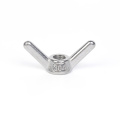 Polished stainless steel finger-tight butterfly nuts