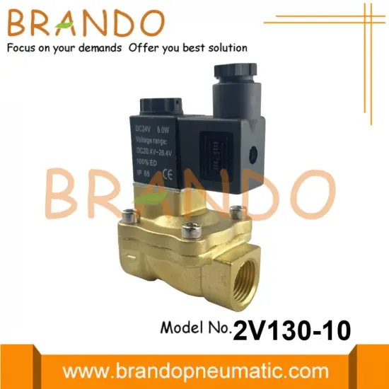 2V130-10 Airtac Type Brass Solenoid Valve 3/8'' 24V