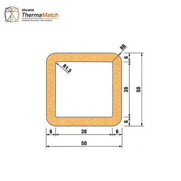 Modern Square Aluminum Tube Profile for Wall Panels