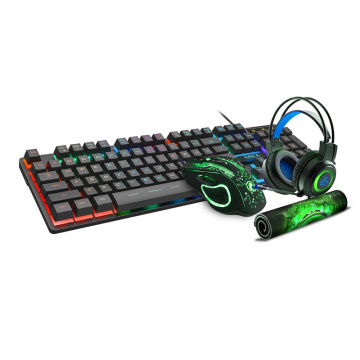 New Wired Mechanical Gaming Keyboard: 4-in-1 Combo & One-Handed Design