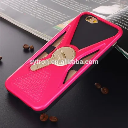 Dual hybrid kickstand armor case for asus zenfone 2 laser