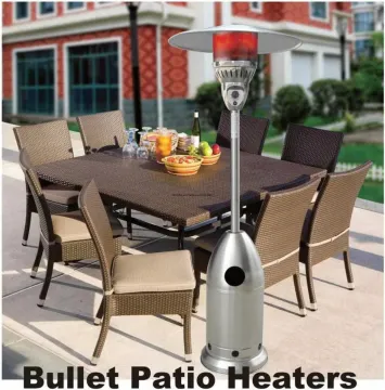 Bullet Gas Patio Heater with Anti-Tilt Switch and Automatic Shut-off Device