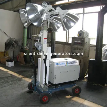 Electric Portable Lighting Towers With Diesel Engine Generator Set