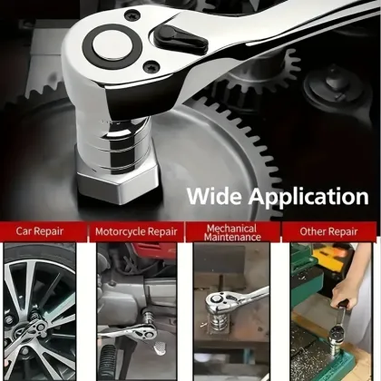 Professional Mechanic's Tool Set: Including Ratchet Wrenches, Socket Wrenches, Spanners, and More