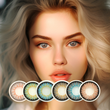 Annual round contact lenses to 10 light eyes