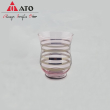 Innovative Clear Tumbler Drinking Glass com círculos dourados