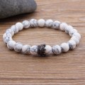 White Howlite Black