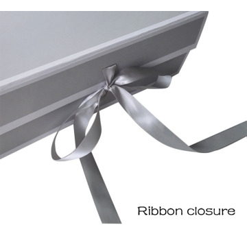 Ribbon Closure Customized Gift Card Box Clothing Box