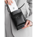 women's simple genuine leather mobile phone bag diagonal