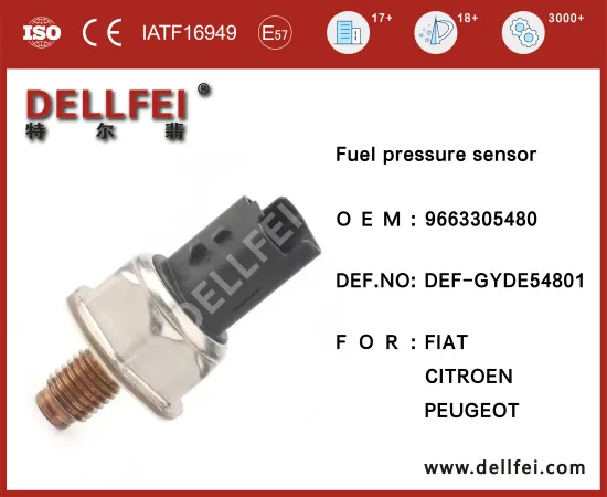 High Quality Diesel Fuel Rail Pressure Sensor 9663305480 for CITROEN,PEUGEOT,FIAT