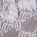 Luxury Beaded Wedding Lace Fabric Handwork