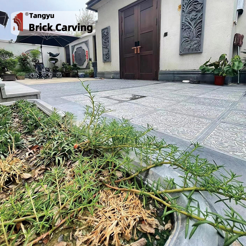 Outdoor peony floor tiles for courtyard