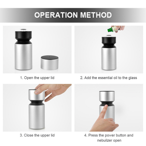 Gold Silver Battery Operated Aroma Diffuser For Car