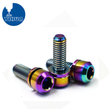 Customized Rainbow hexagon Head Titanium Screws
