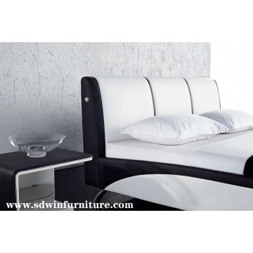 Light luxury fashion leather bed with sound system