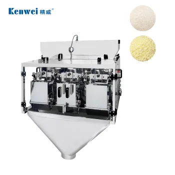 High-Accuracy Automatic 3 Heads Linear Weigher Machine for Filling and Multi-Head Scaling