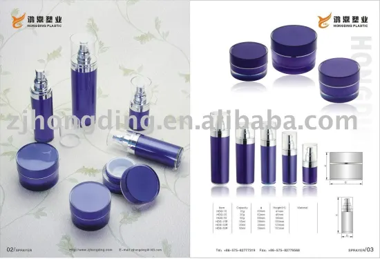 acrylic plastic packaging cosmetic container