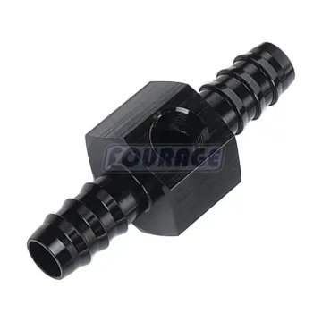 Aluminum Fuel Pressure Take Off Adaptor 5/16'' Barb to Barb with 1/8'' NPT Sensor Port Fitting
