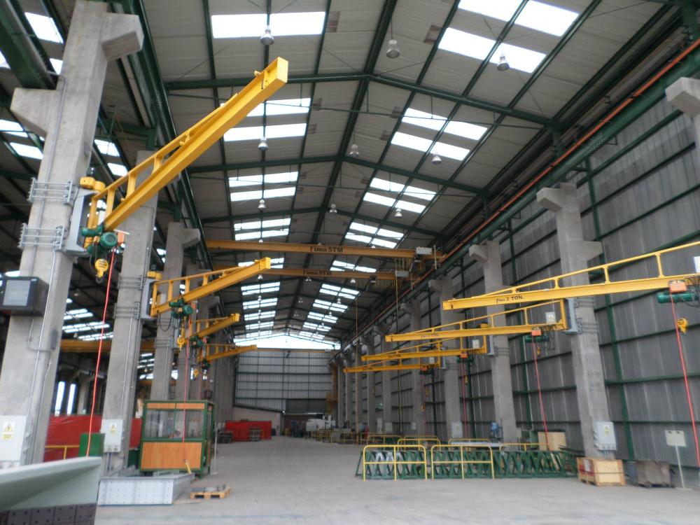 Heavy load column wall mounted jib crane