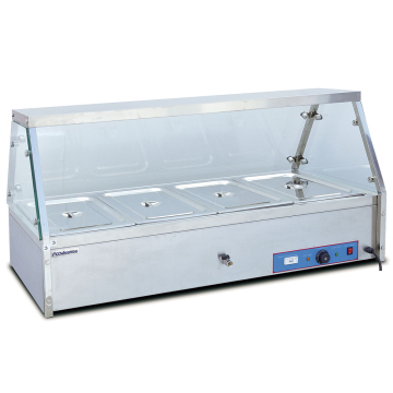 Ηλεκτρική οθόνη Bain Marie Fast Food Warmer με γυάλινο κάλυμμα