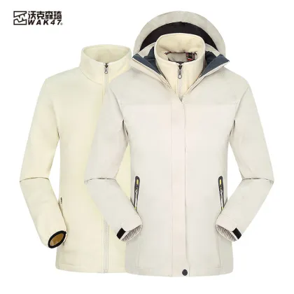 Windproof Custom Logo Hoodie Fleece Lining Jacket for Men - Winter Sports