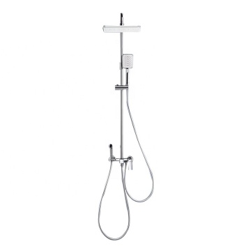Full Brass In-Wall Mounted Rain Concealed Shower Set with Hot and Cold Shower Mixer