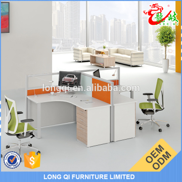 2015 high quality fashion modern interior design office partition workstation for 2 person M1576