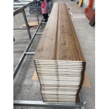 Light Brown Wood Grain Grooved Metal Carved Panel Exterior Wall Panel