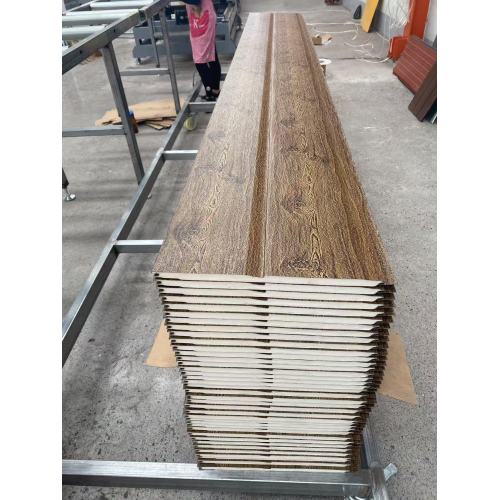 Light Brown Wood Grain Grooved Metal Carved Panel Exterior Wall Panel