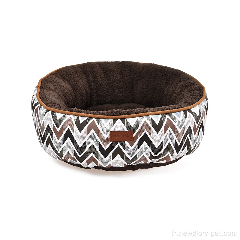 Classic Toom Tolevas Velvet Cat Chien Round Lit