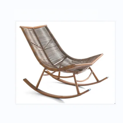 Outdoor Sun Lounger Chair Patio Garden Furniture Set for Balcony and Rocking Chair