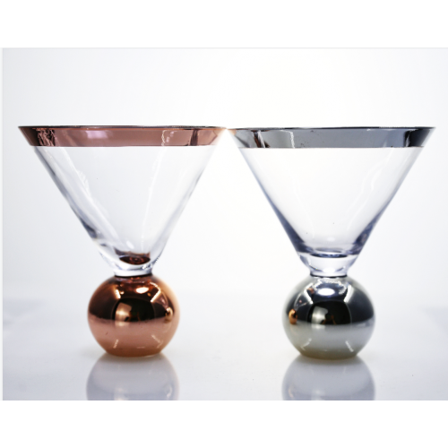 Red Wine Glasses stemless martini cocktail glasses set with ball base Factory